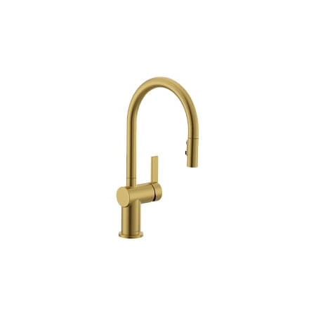 Brushed Gold One-Handle Pulldown Kitchen Faucet